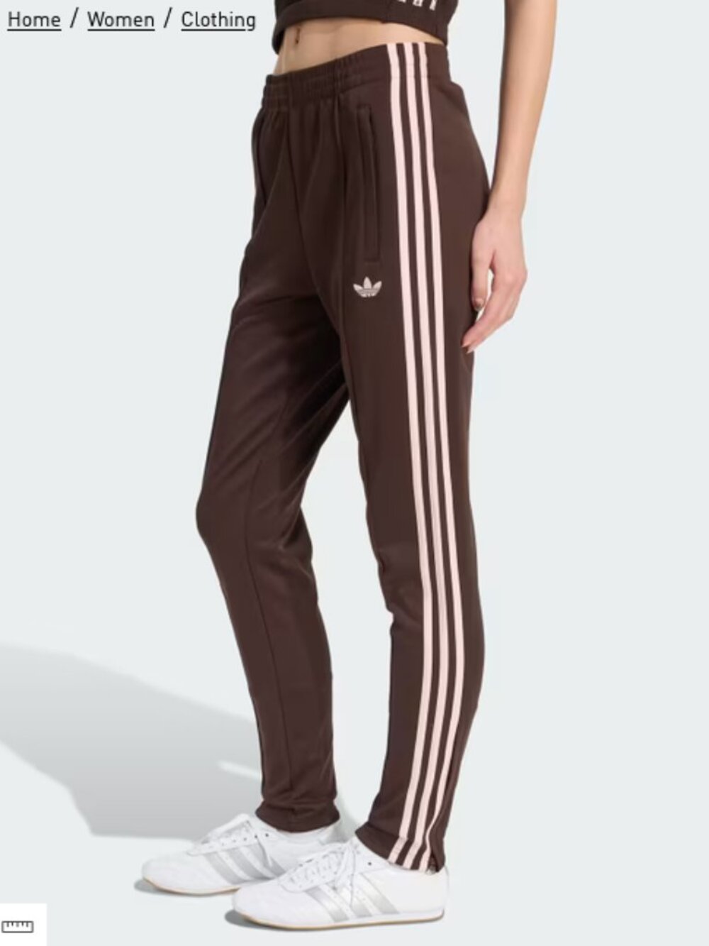 Adidas originals SST track pants Womens Size M L Dark Brown